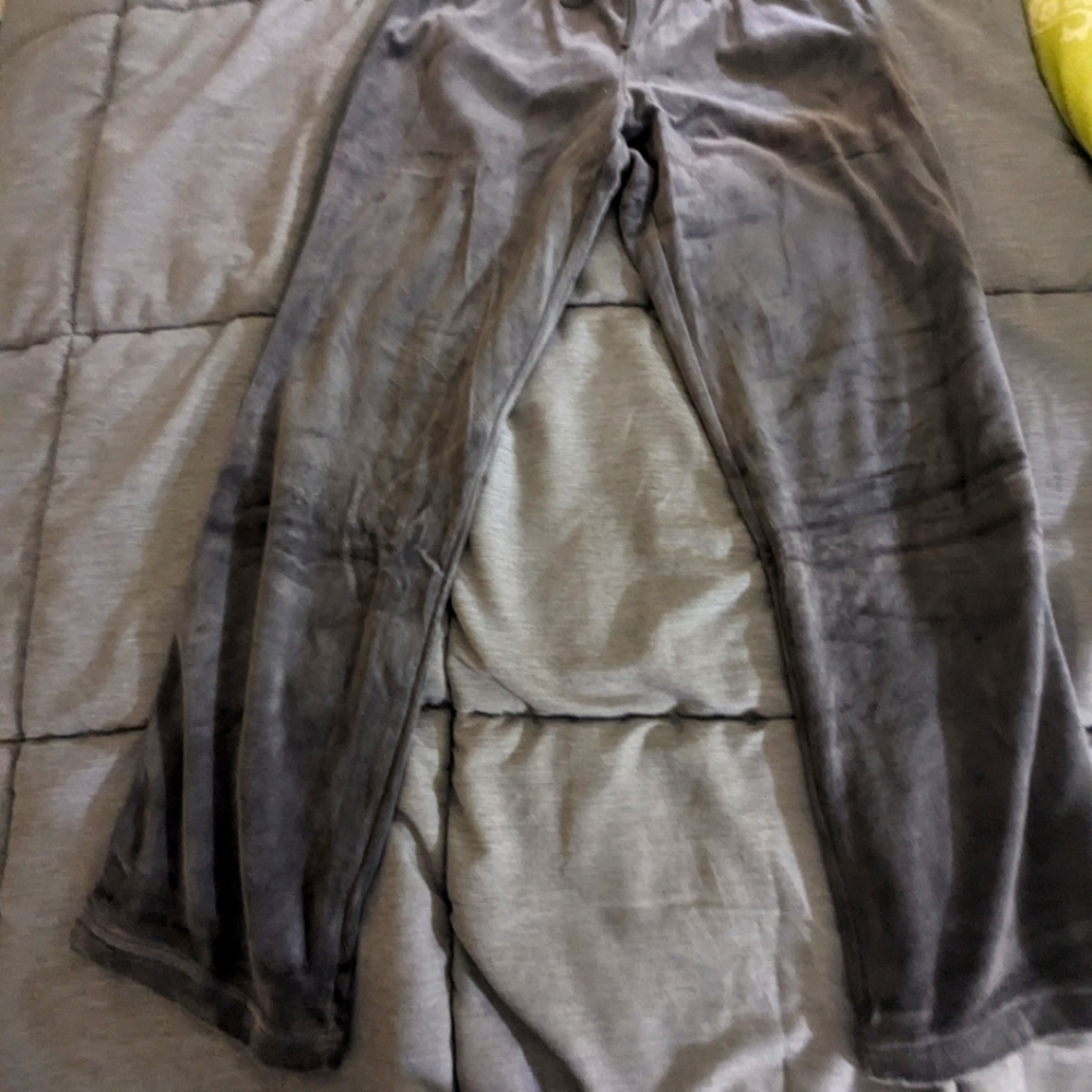 NWT SB Active Velour Gray pants with satin strip size PM